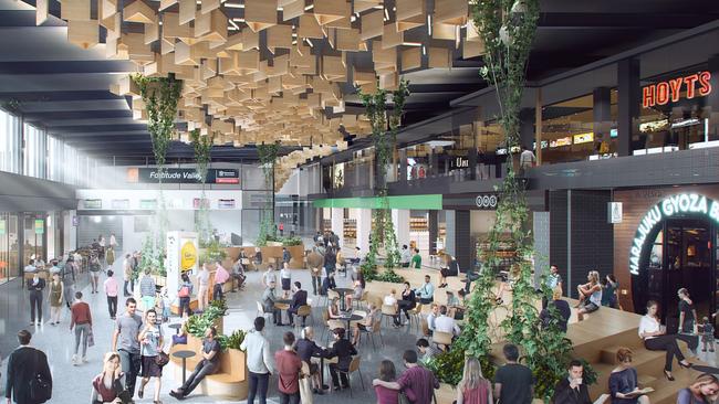 An artist's impression of the retail area of Transport House in the Valley Metro redevelopment precinct.