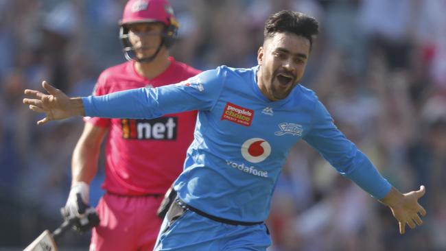 Rashid Khan picked aup a hat-trick but it didn’t help the Strikers to victory.