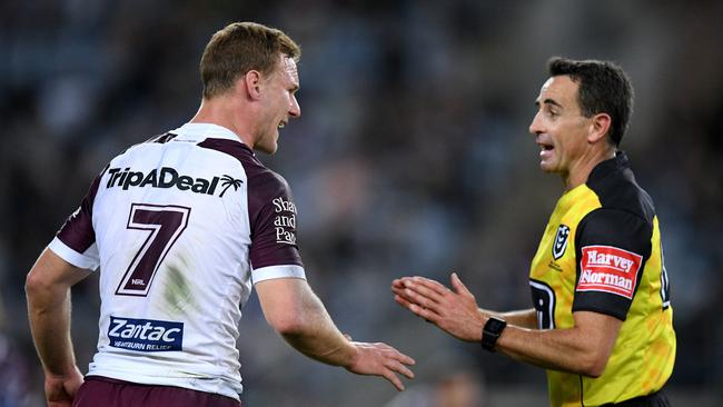 The NRL’s fight with referees has come to an end ahead of next week’s competition resumption. Picture: AAP