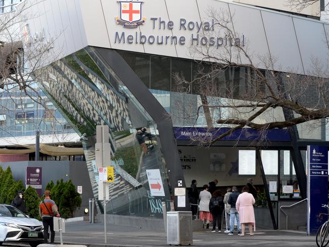 A testing centre at The Royal Melbourne Hospital has closed permanently. Picture: Andrew Henshaw