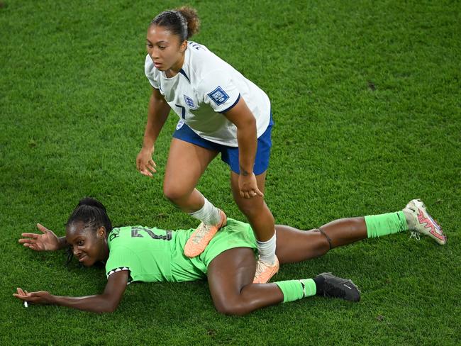 England star Lauren James’ brain snap cost her a two-game suspension. Picture: Matt Roberts – FIFA/FIFA via Getty Images