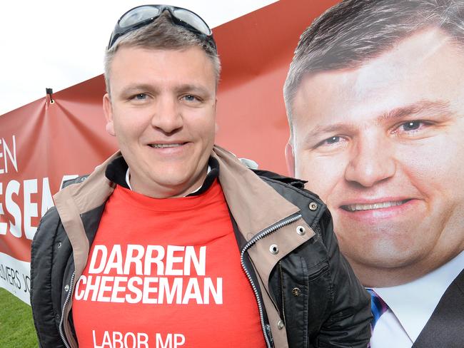 Darren Cheeseman MP for Corrangamite  at the polling booth .