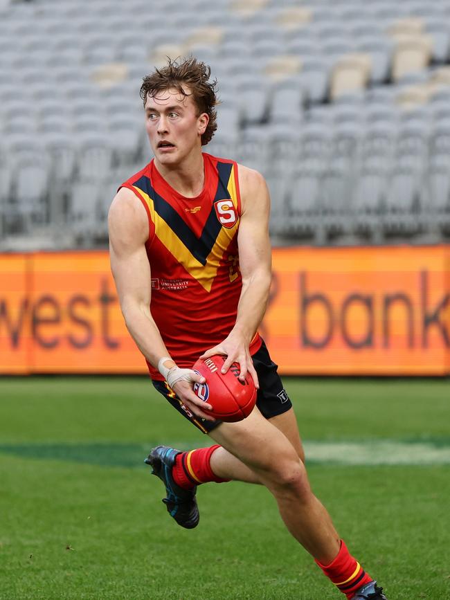 Kane McAuliffe recorded a team-high 13 tackles. Picture: Will Russell/AFL Photos