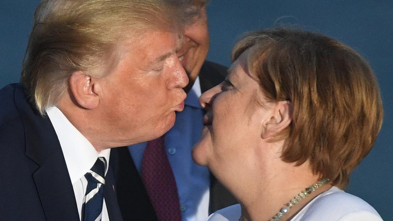 World leaders have kissed and made up with Mr Trump at this year’s G7. Picture: Getty Images