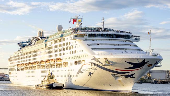 The Pacific Explorer docked in Brisbane this week. Picture: Richard Walker