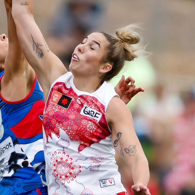 Sydney forward-ruck Alexia Hamilton (pictured) has been banned for two AFLW matches for ‘conduct unbecoming’ along with teammate Paige Sheppard. Picture: Dylan Burns / Getty Images