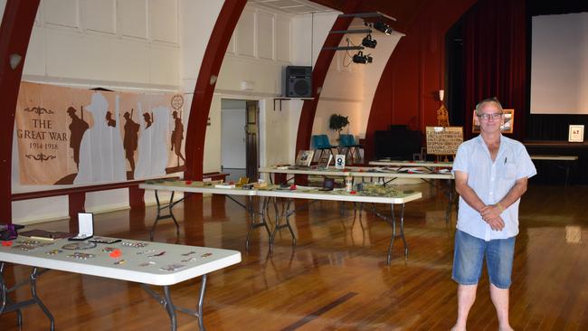 Head down to the Town Hall in Gayndah to check out Mr Wrench’s impressive war collection. (Picture: Kristen Camp)