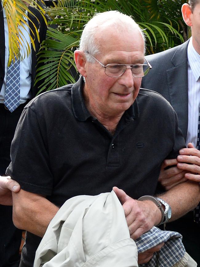 Roger Rogerson is arrested at his home in Padstow in May 2014. Picture: AAP