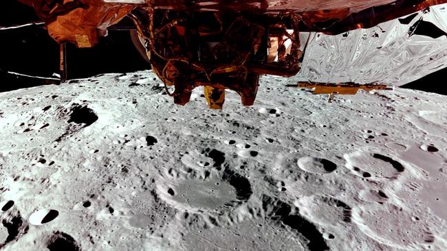 Video released by Firefly Aerospace shows Firefly's Blue Ghost lander on its third lunar orbit, over the far side of the moon. Picture: AFP.