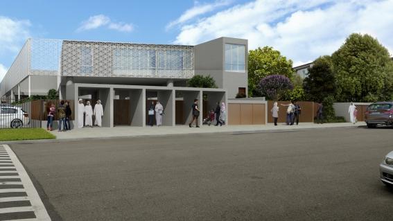 An artist's impression for a mosque at 68 McArthur St, Guildford.