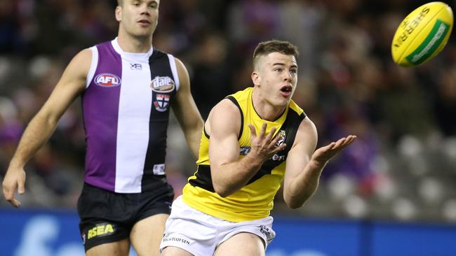 Jack Higgins had 18 disposals against the Saints to win the Round 18 Rising Star nod. Picture: Michael Klein