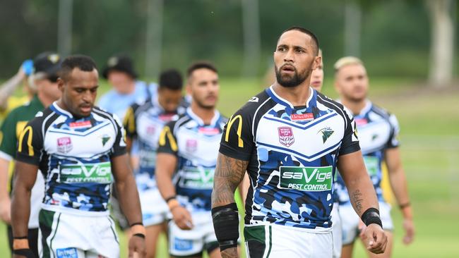 Ipswich Jets V Townsville Blackhawks Intrust Super Cup reugby league played at North Ipswich Reserve on Saturday. Tyson Lofipo.