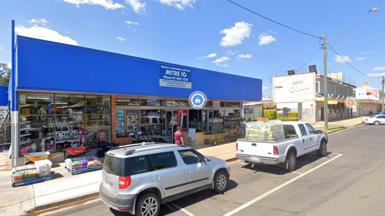 A Saturday night out on the town cost tradie Ian Norman James Excell close to $3k after he started a fight with an ATM at Miles Mitre 10. Pic: Google Maps