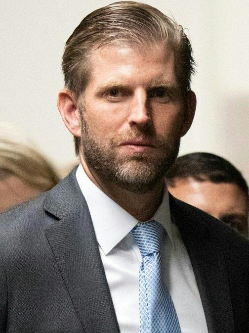 Eric Trump returns to the courtroom following a break on Thursday. Picture: AFP