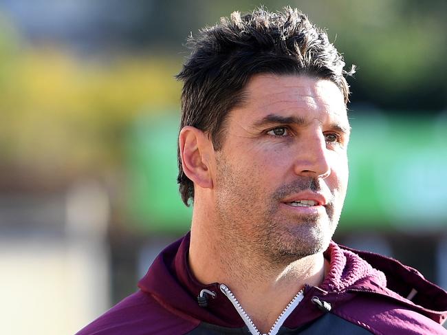 Manly-Warringah Sea Eagles coach Trent Barrett arrives to speak to media at Lottoland, in Sydney, Thursday, August 16, 2018. (AAP Image/Dan Himbrechts) NO ARCHIVING