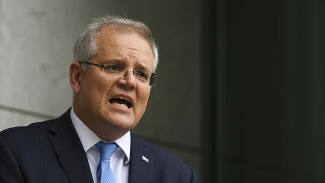 The generosity of Scott Morrison’s $130bn JobKeeper package was favoured by more than two-thirds of voters who agreed that the level of support­ was ‘about right’. Picture: AAP