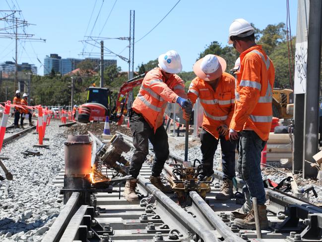 Cross River Rail feature - track works.