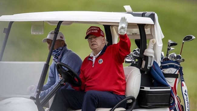 The former president does love his golf. Tasos Katopodis/Getty Images/AFP