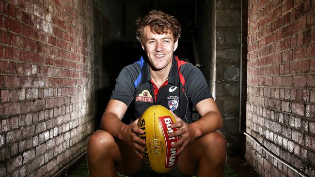 Jack Macrae takes time out at Whitten Oval to reflect on an unforgettable final series. Picture: Michael Klein