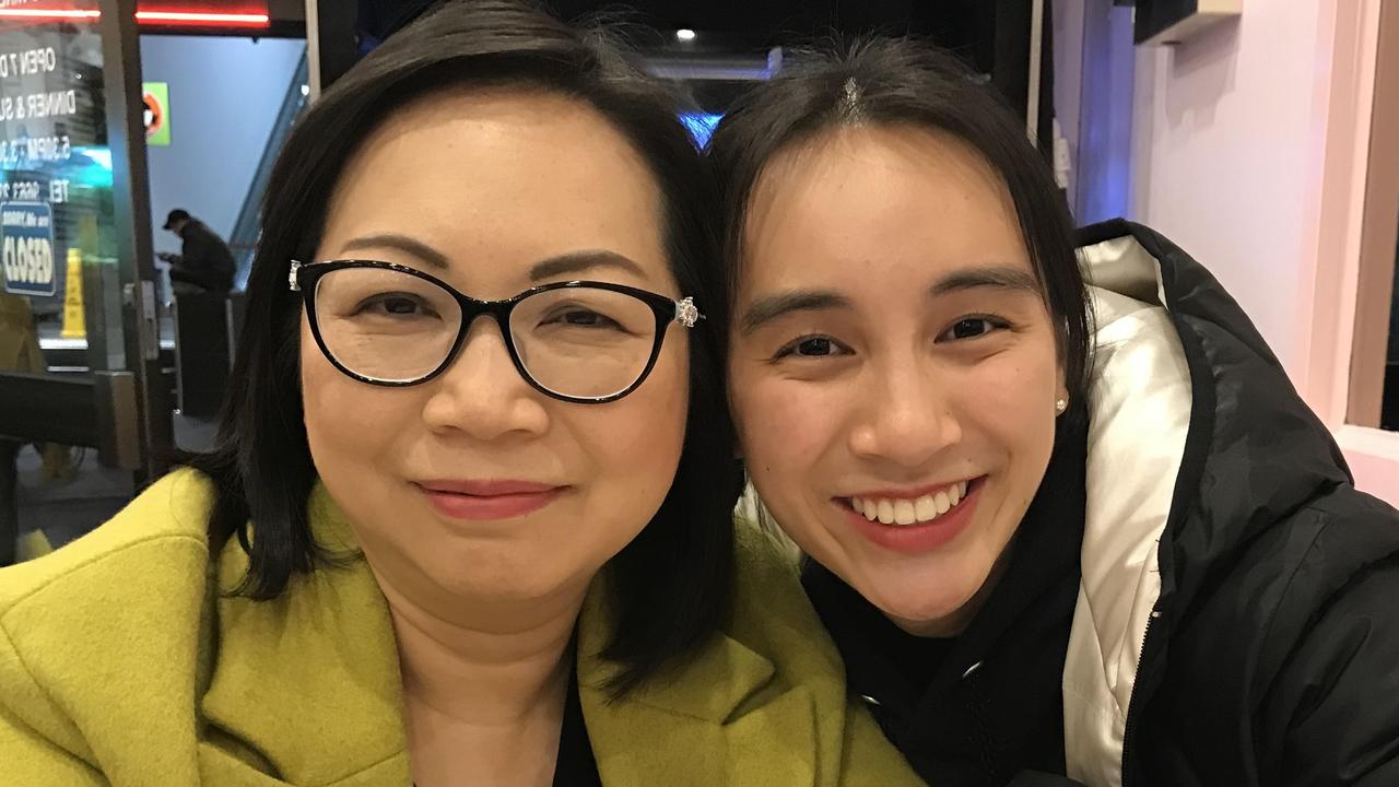 Vi Huynh with her mum Doan (left) is putting her own contributions into super at just 20. Picture: Supplied