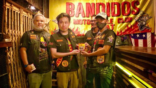 Bikie gangs including the Bandidos (pictured), Comanchero, Hells Angels and Lone Wolf have set up in South-East Asia.