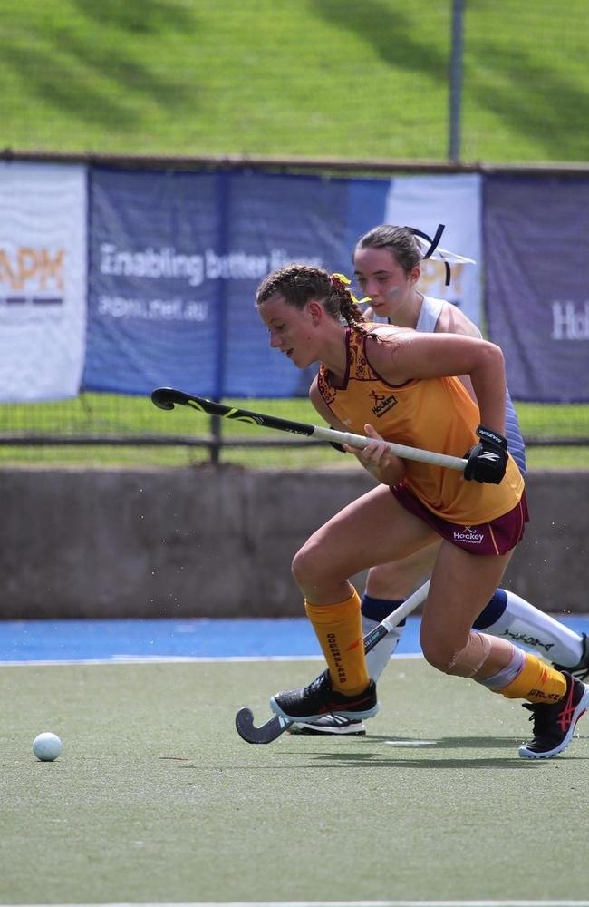 Sunshine Coast hockey player Belle Jackson in action. Picture: Contributed.