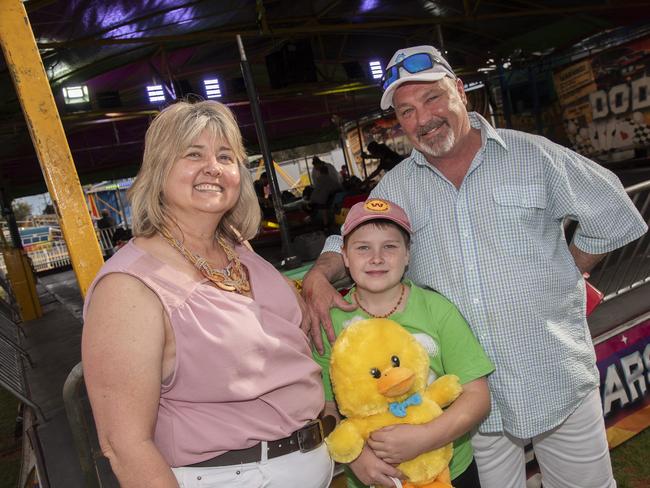 Lyn Pitt, Trate Evans, and Glenn Evans at the 2024 Swan Hill Show Picture: Noel Fisher.