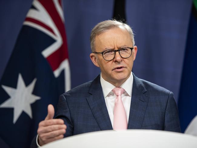 The Prime Minister Anthony Albanese photographed at a press conference at Sydney Commonwealth Parliamentary Offices on 11 June, 2022. Picture: Monique Harmer