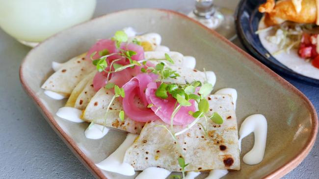 Four cheese and jalapeño quesadilla Picture: Nigel Hallett