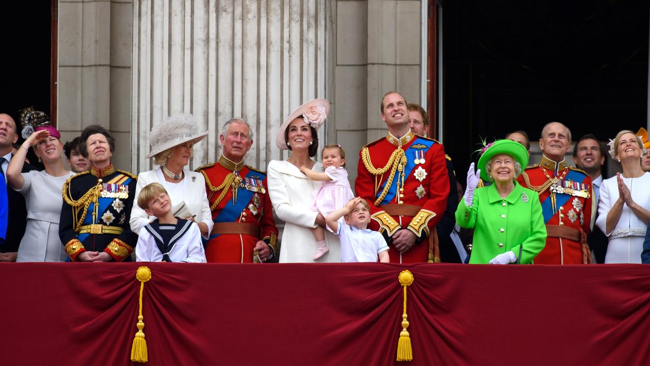 The royal family at the Trooping the Colour ceremony in June 2016. Picture: Ben Pruchnie/Getty