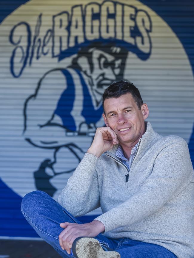 Chris Grigg at Athelstone after the club held a fundraiser for Motor Neurone Disease in 2018. Picture: Roy Vandervegt