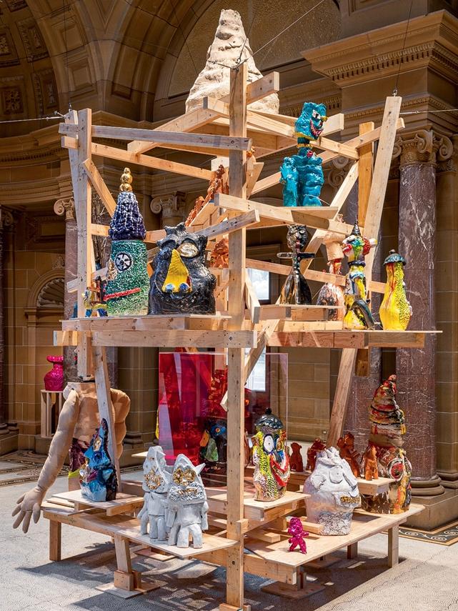 Avatar Towers, a 70-piece installation acquired by the Art Gallery of NSW by artist Ramesh Mario Nithiyendran. Source: AGNSW / Mark Pokolny