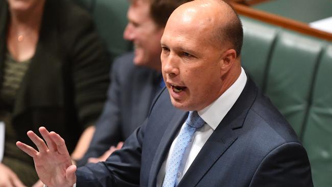 Minister for Home Affairs Peter Dutton. Picture: AAP.