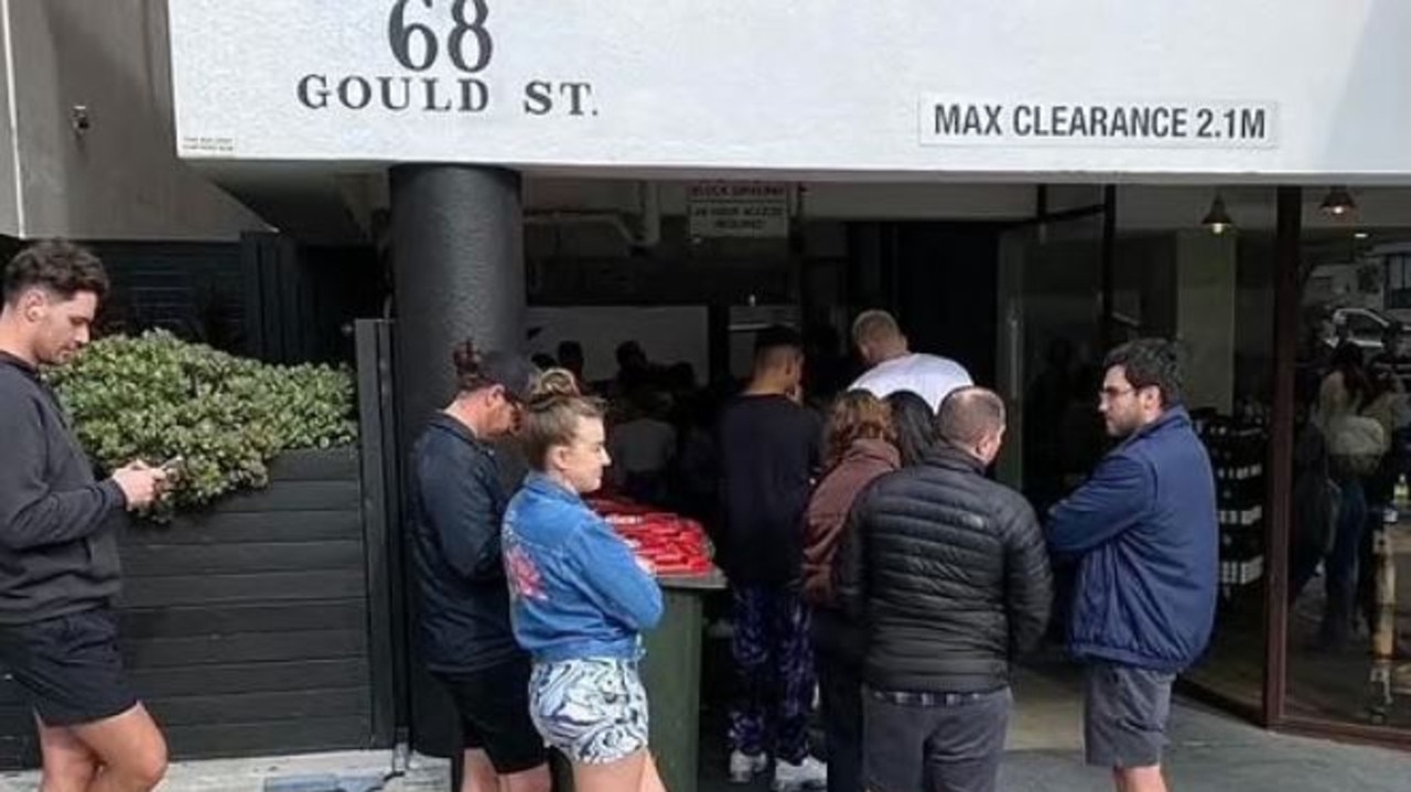 The line at the Bondi unit. Picture: Facebook