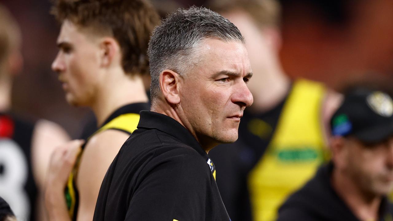 Richmond coach Adem Yze is striking a balance between management and improving fitness. Picture: Michael Willson/AFL Photos via Getty Images