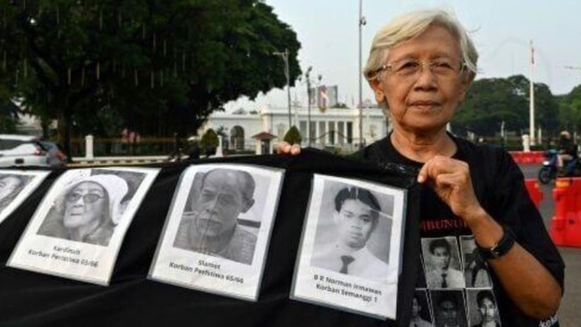 Maria Catarina Sumarsih holds weekly protests near Indonesia's presidential palace seeking justice for her son, who was killed by the army.