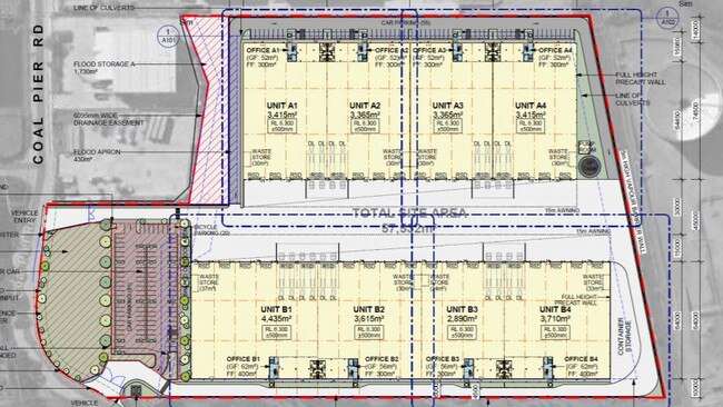 Layout of the warehouses.