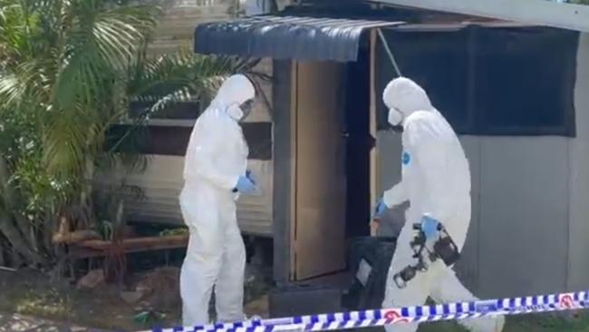 NSW Police combing the area. Picture: David Bonaddio