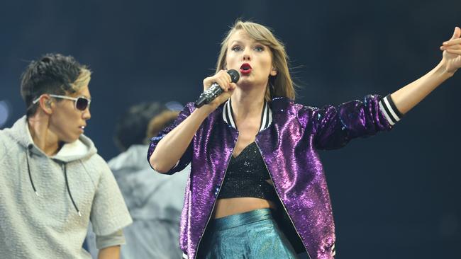 Taylor Swift performs at the Adelaide Entertainment Centre on December 7, 2015. Picture Tait Schmaal.