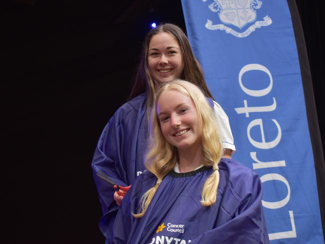 Year 12 students at Loreto College 'Rocked the Chop' for the Cancer Council's Ponytail Project.