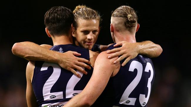 Channel 7 seemed to be more interested in man-buns, such as Cam McCarthy’s, than the action on Saturday night. Picture: Getty Images