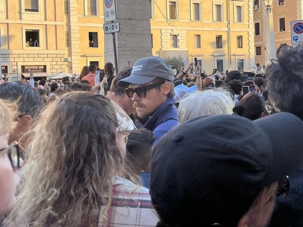 Harry Styles went incognito as he awaited the election of the new pope. Picture: X/NisaKanat18