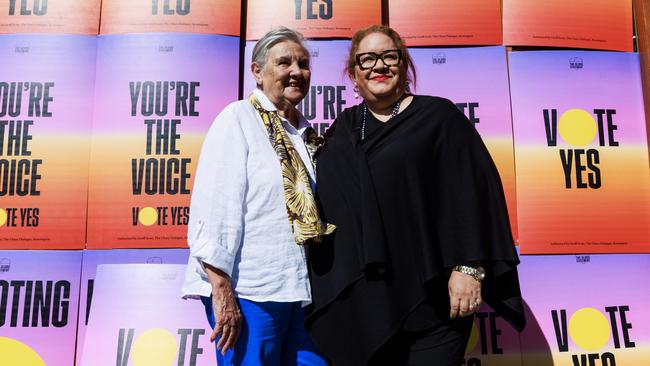 Uluru Dialogue co-chair Pat Anderson with Professor Megan Davis. Picture NCA NewsWire / Aaron Francis