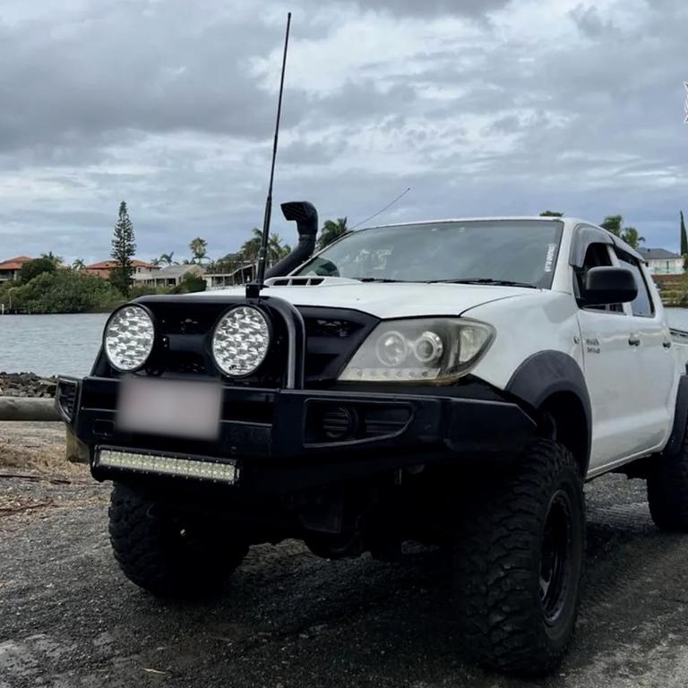 A ute was allegedly stolen at gunpoint.