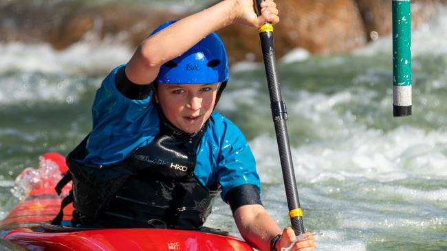 Another young paddler at the competition.