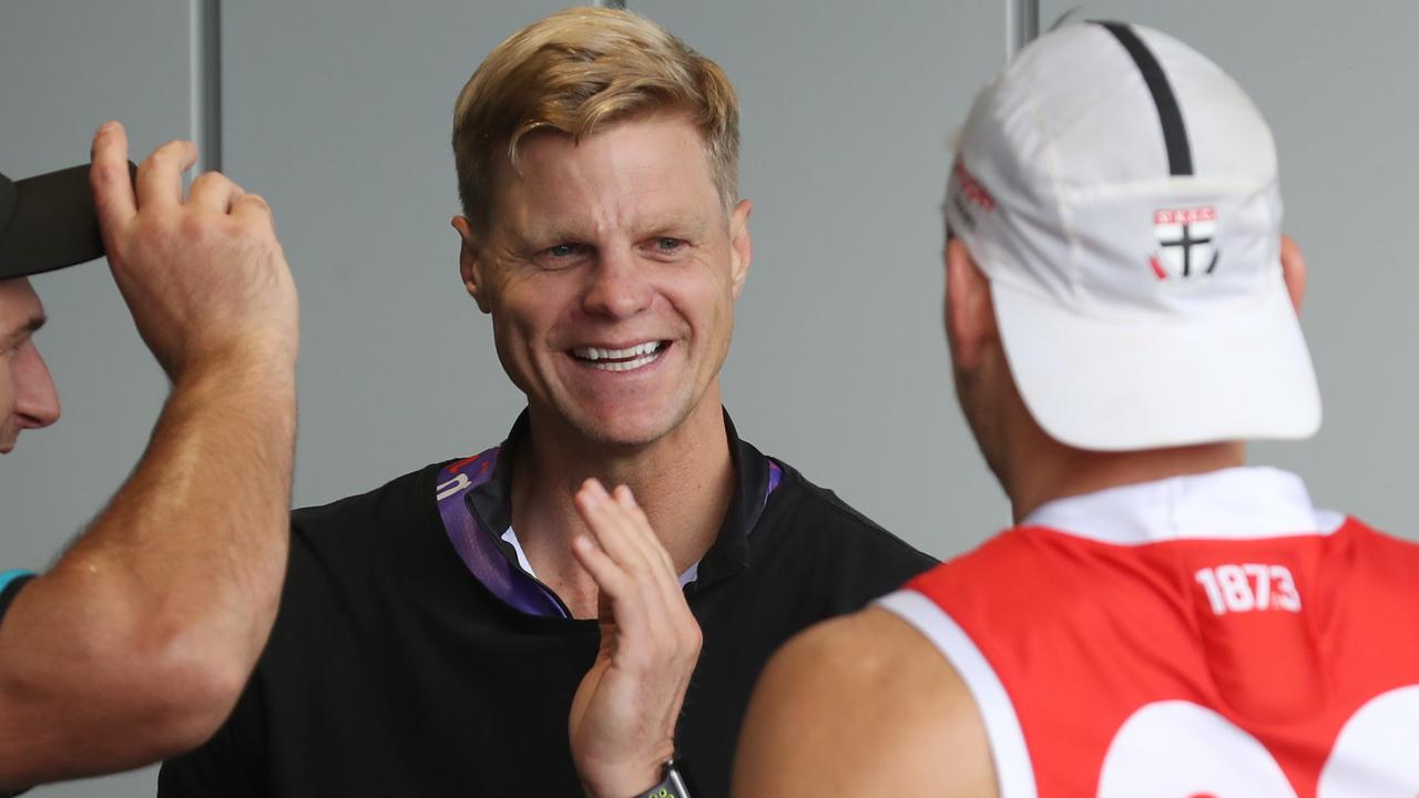 Former St Kilda star Nick Riewoldt at Moorabbin last month. (AAP Image/David Crosling)