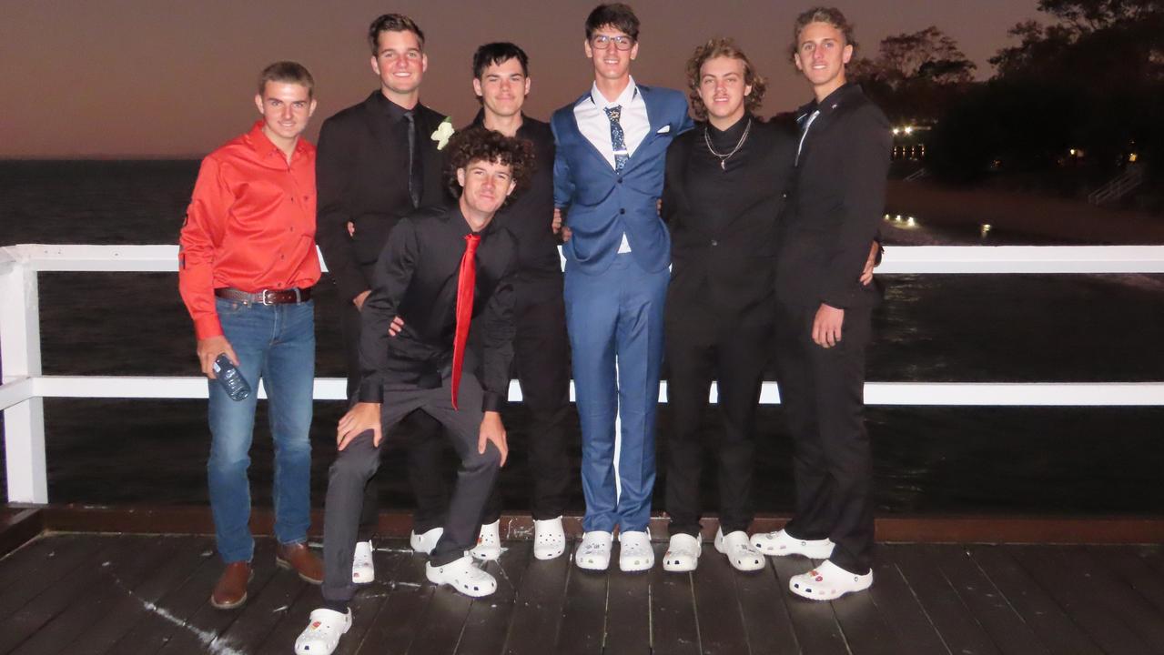 A group of students at the Urangan State High School formal wore Crocs shoes as a special tribute to Brody Smith.