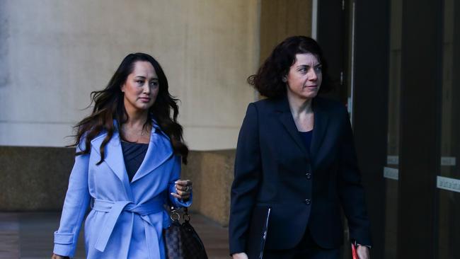 Barrister Sue Chrysanthou SC (right) arrives at the Federal Court with her lawyer Rebekah Giles (left. Picture: NCA NewsWire / Gaye Gerard