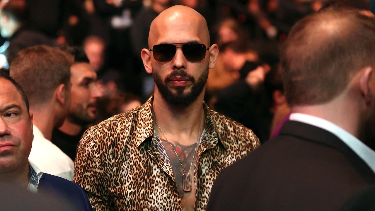 Andrew Tate attends UFC 313. Picture: Ian Maule / GETTY IMAGES NORTH AMERICA / Getty Images via AFP