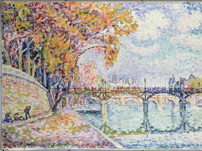 Paul Signac (1863-1935). "Le pont des Arts". Huile sur toile, 1928. Paris, musÃƒÂ©e Carnavalet. Bendigo art museum. Paris Impressions of life 1880-1925